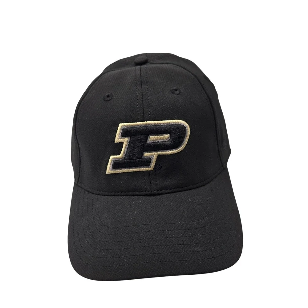 Top of the World Purdue Mens OSFA Black Victory Semi-Struc Boilers Baseball Cap